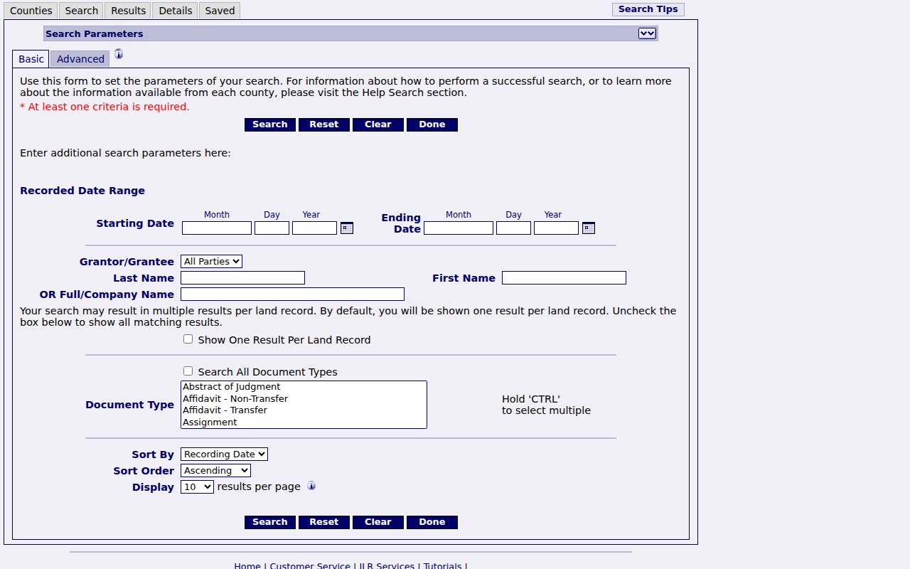 Iowa residents directory reference showing Iowa Land Records county and deed search tabs